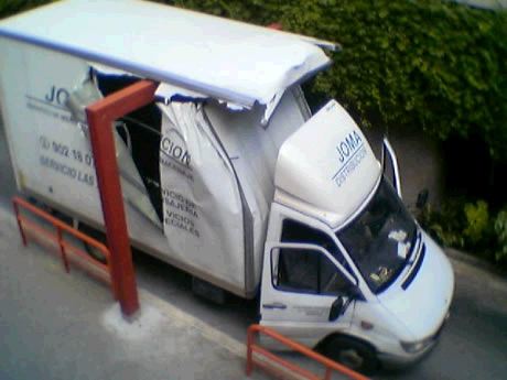 Crashed lorry